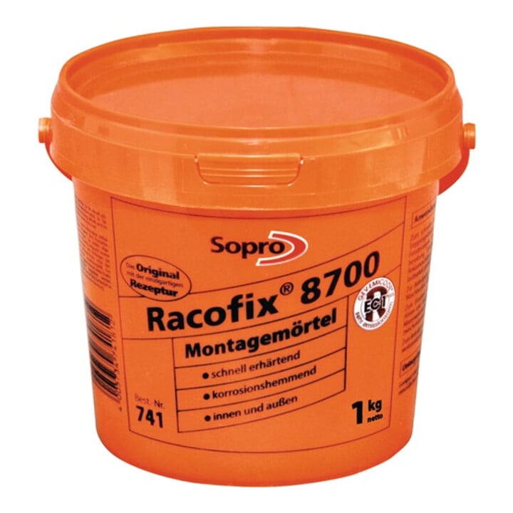 Sopro Montagemörtel Racofix® 8700 1:3 (Wasser/Mörtel) 1kg Eimer 16 Stk