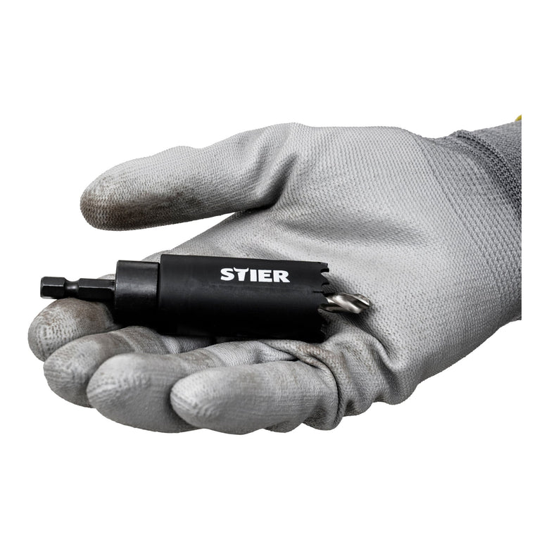 STIER 1/4" HEX Adapter 1/2" 20 UNF für Lochsägen 14-32 mm inkl. Inbusschlüssel