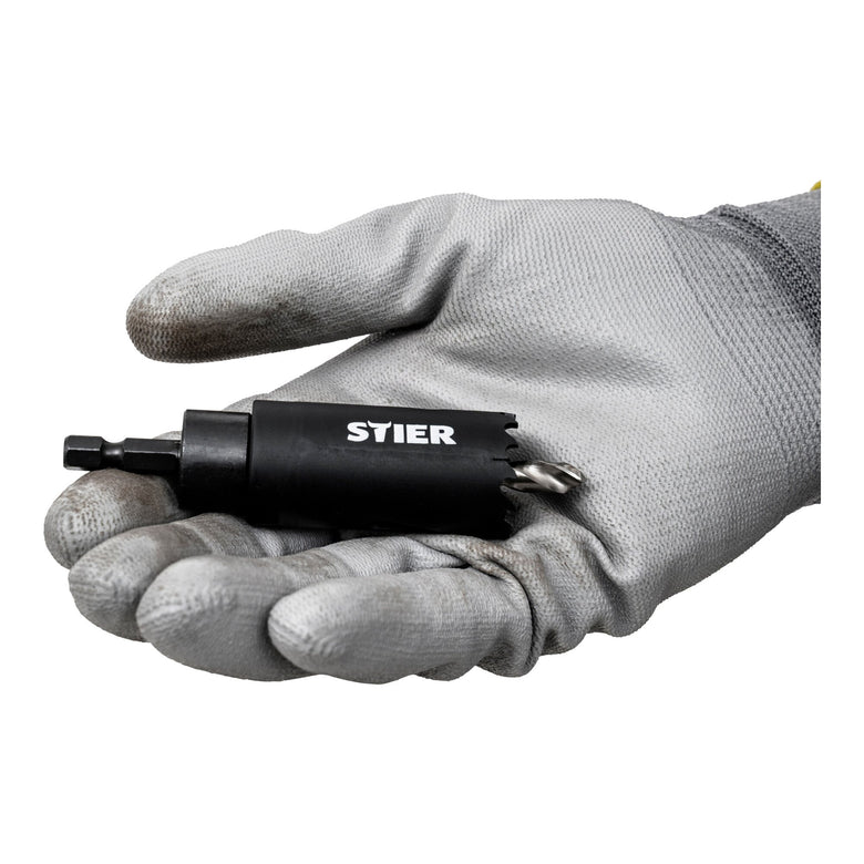 STIER 1/4" HEX Adapter 1/2" 20 UNF für Lochsägen 14-32 mm inkl. Inbusschlüssel