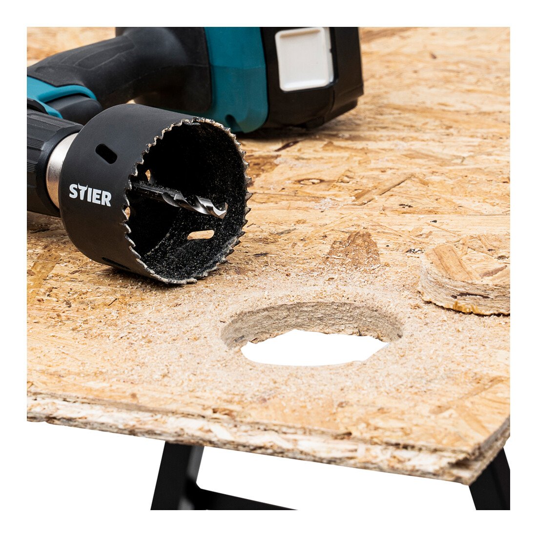 STIER 1/4" HEX Adapter 1/2" 20 UNF für Lochsägen 14-32 mm inkl. Inbusschlüssel