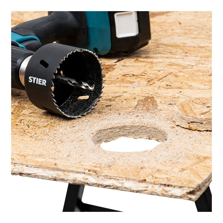 STIER 1/4" HEX Adapter 1/2" 20 UNF für Lochsägen 14-32 mm inkl. Inbusschlüssel