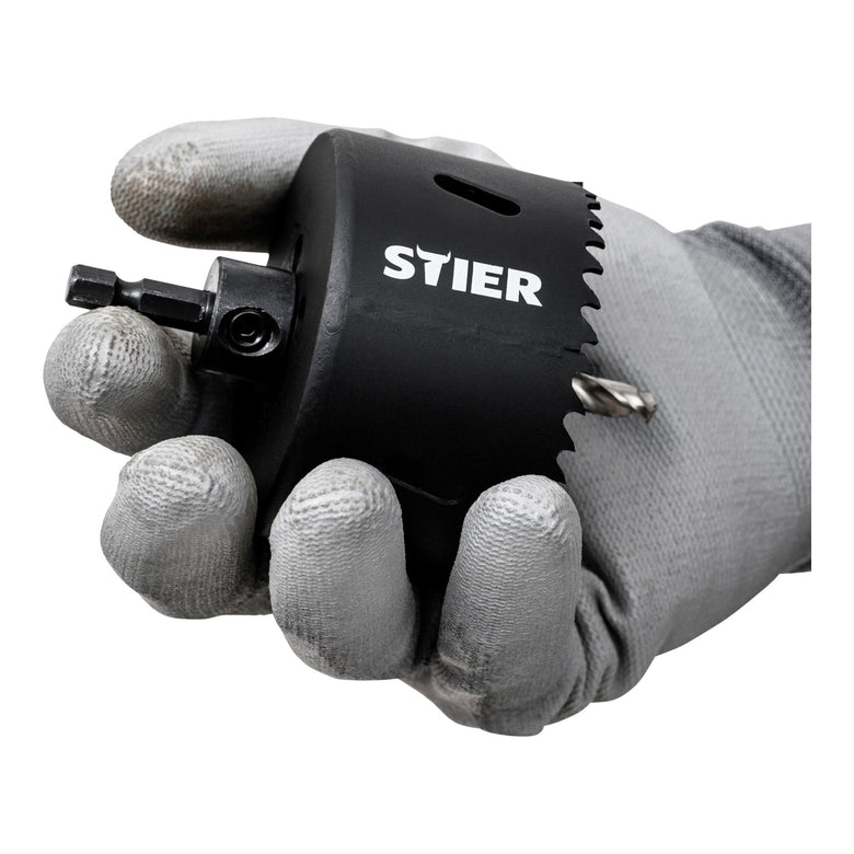 STIER 1/4" HEX Adapter 5/8" 18 UNF für Lochsägen 32-60 mm inkl. Inbusschlüssel