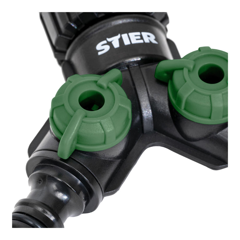 STIER 2 Wege-Ventil / Verteiler Premium 33,3mm G1" und 26,5mm G3/4