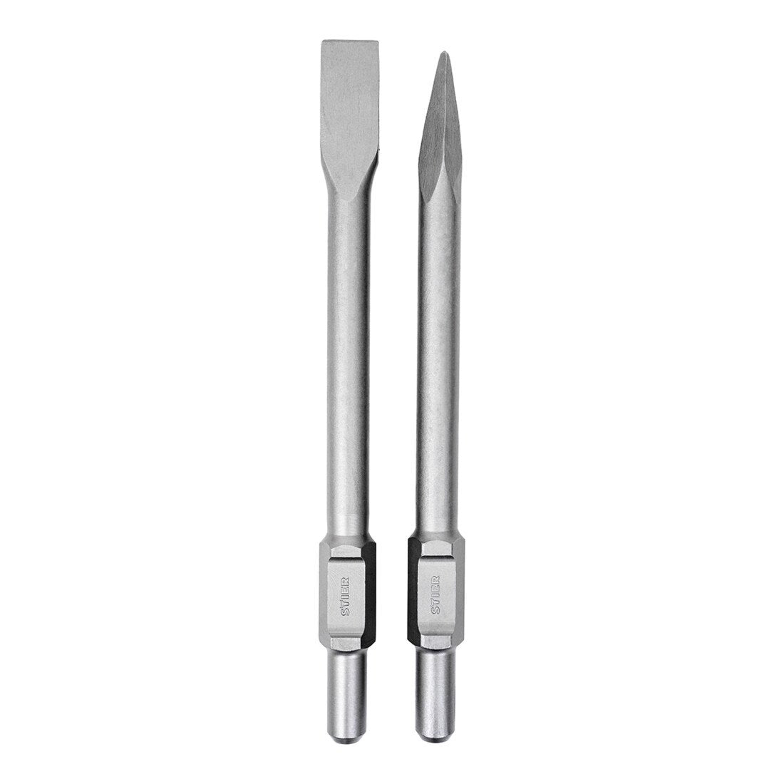 STIER SDS-HEX Flachmeißel Spitzmeißel Set 410 mm für Abbruchhammer vielseitig