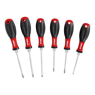 STIER 7-piece screwdriver set, standard version, chrome-vanadium steel