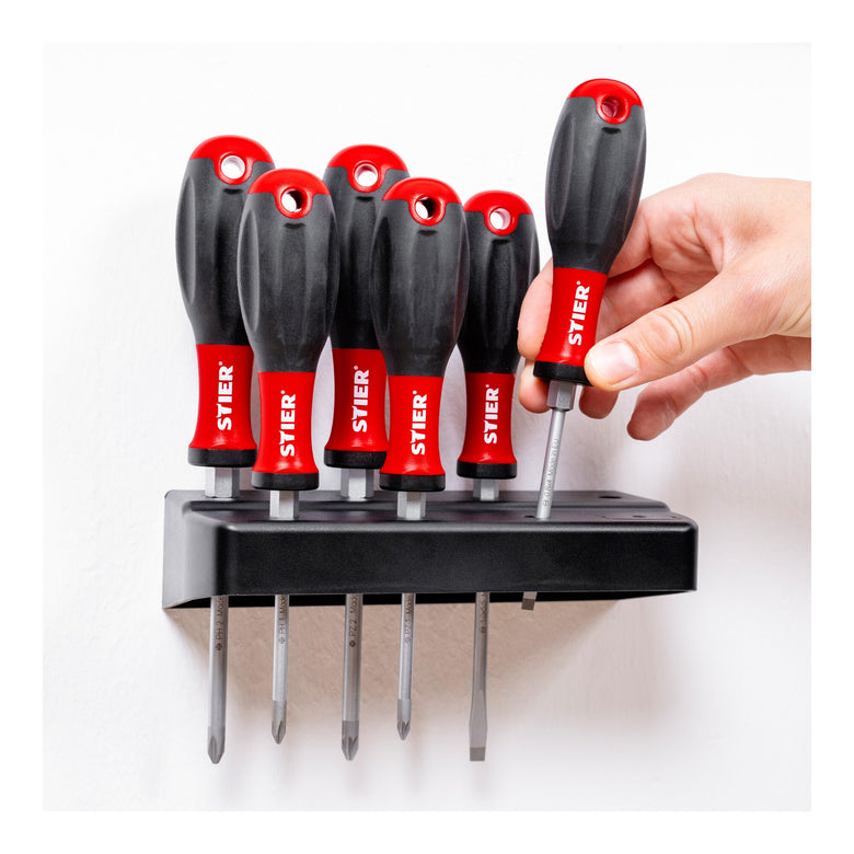 STIER 7-piece screwdriver set, standard version, chrome-vanadium steel