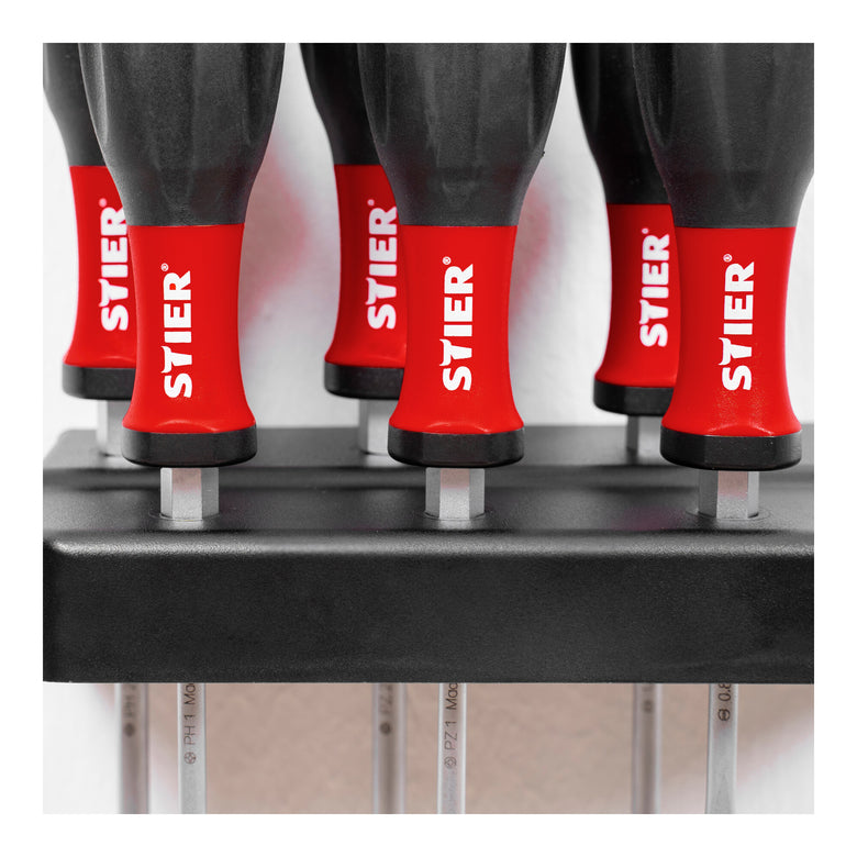 STIER 7-piece screwdriver set, standard version, chrome-vanadium steel
