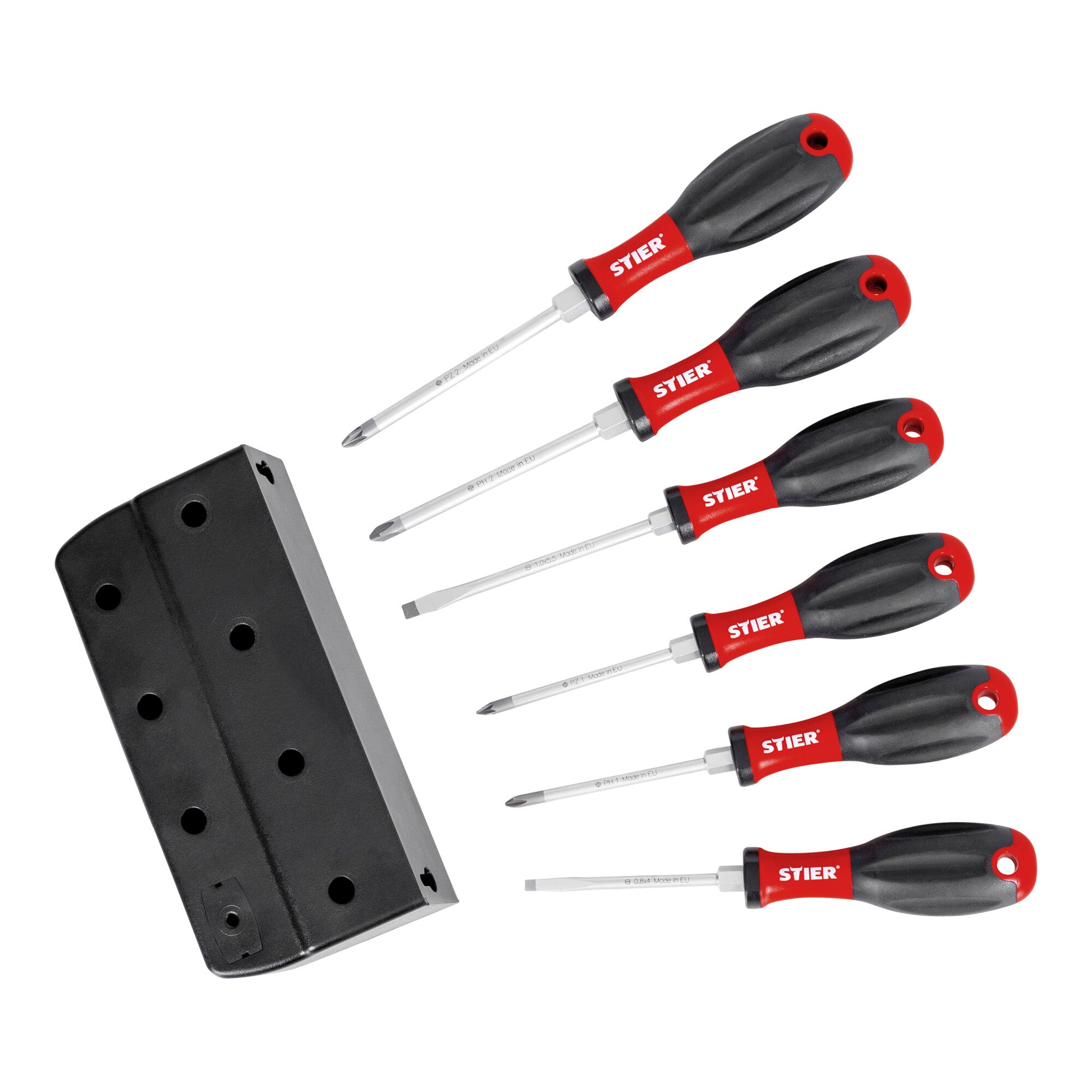 STIER 7-piece screwdriver set, standard version, chrome-vanadium steel