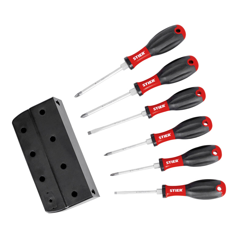 STIER 7-piece screwdriver set, standard version, chrome-vanadium steel
