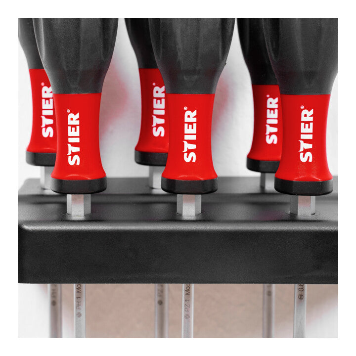 STIER 7-piece screwdriver set, standard version, chrome-vanadium steel