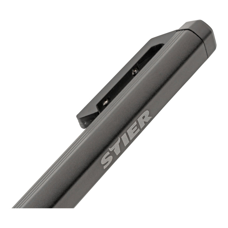 STIER Akku COB LED Stiftleuchte 200 Lumen 750 mAh Akku Aluminiumgehäuse USB Clip