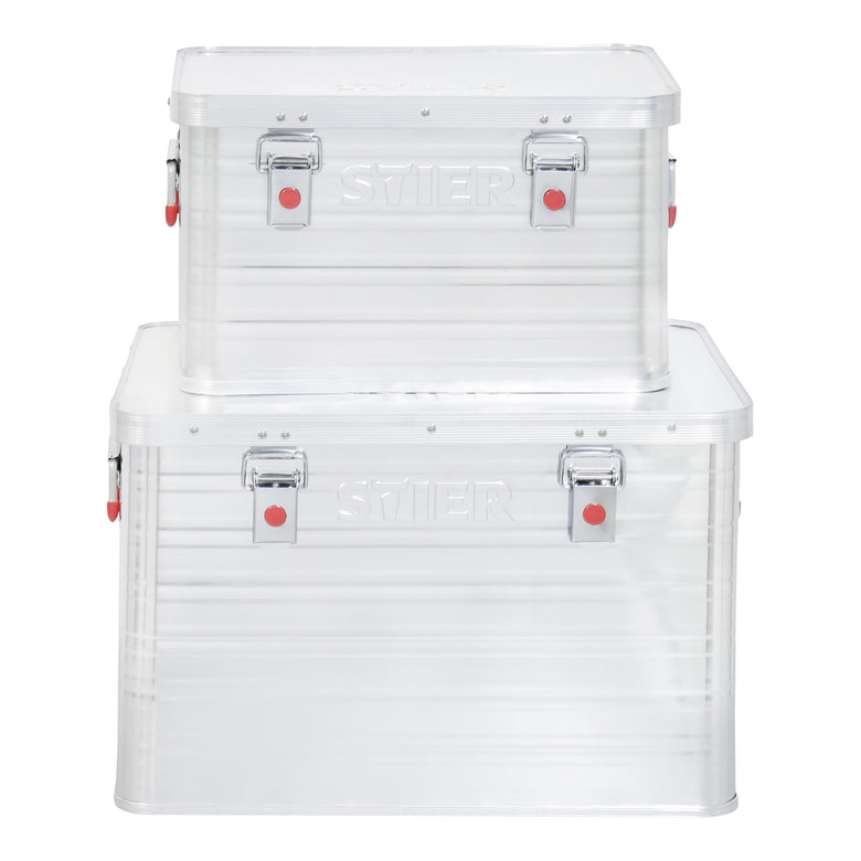 STIER Alubox Aluminiumbox Transportkiste Staub und Spritzwasserschutz div Größen