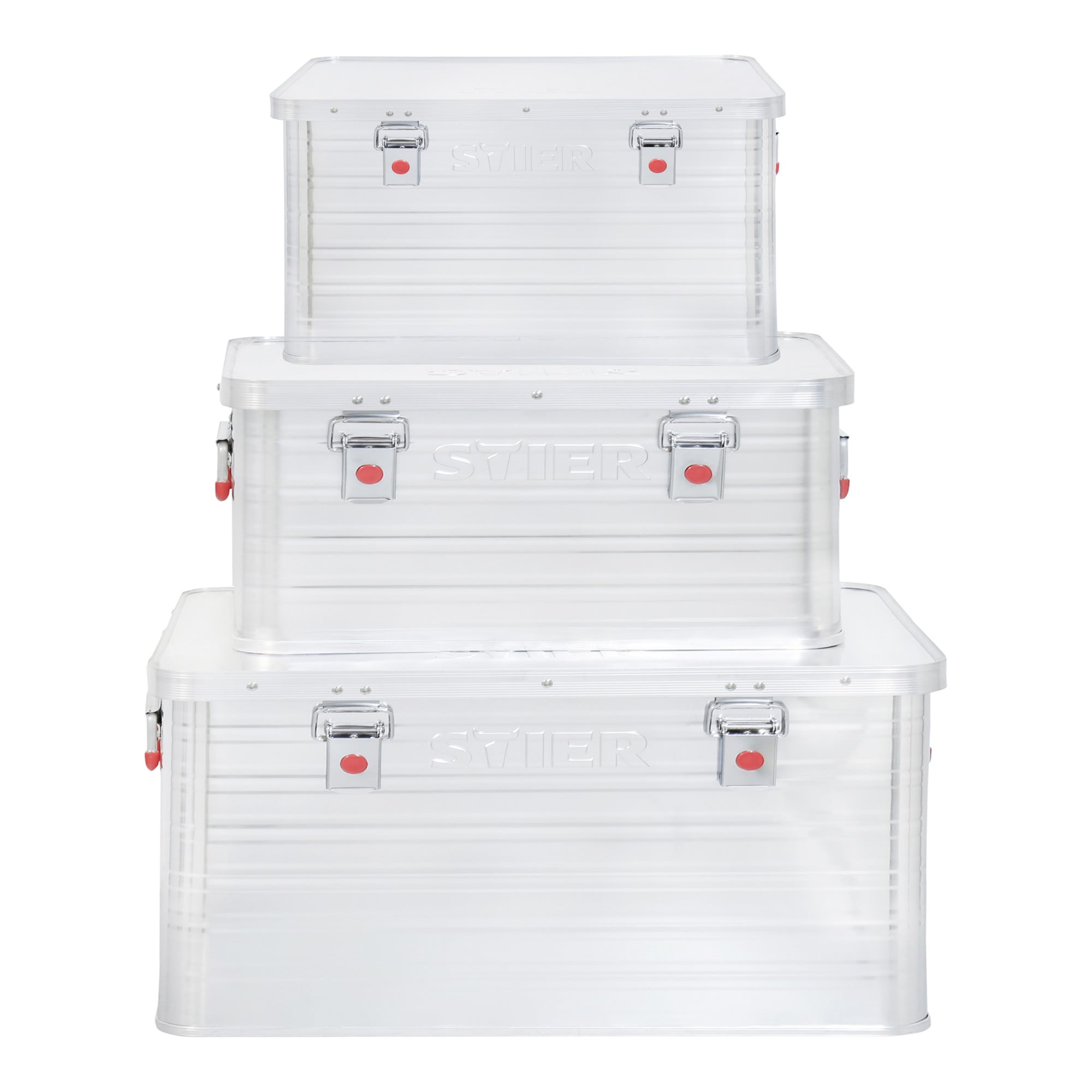 STIER Alubox Aluminiumbox Transportkiste Staub und Spritzwasserschutz div Größen