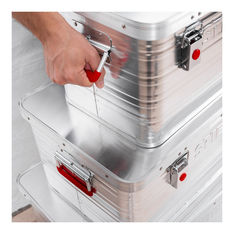 STIER Alubox Aluminiumbox Transportkiste Staub und Spritzwasserschutz div Größen
