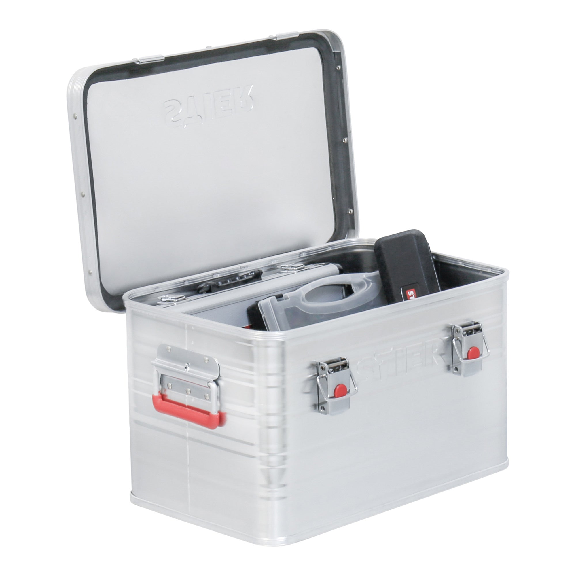 STIER Alubox Aluminiumbox Transportkiste Staub und Spritzwasserschutz div Größen