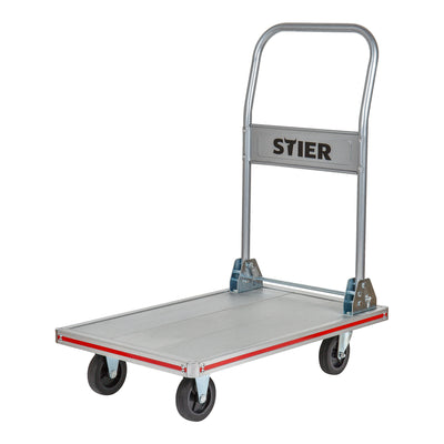 STIER platform trolley aluminum transport trolley foldable edge protection load capacity