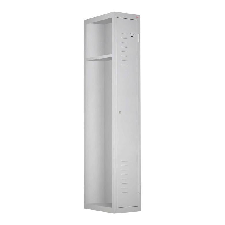 STIER wardrobe locker | add-on unit | 1800x300x500mm | light gray | metal cabinet | expandable | locker | 1 compartment | locker | secure storage of valuables | wardrobe cabinet