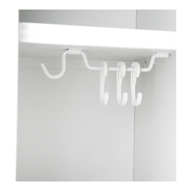 STIER Garderobenspind | Anbauelement | 1800x300x500mm | lichtgrau | Metallschrank | erweiterbar | Schließfach | 1 Fach | Spind | sicheres Verschließen von Wertsachen | Garderobenschrank