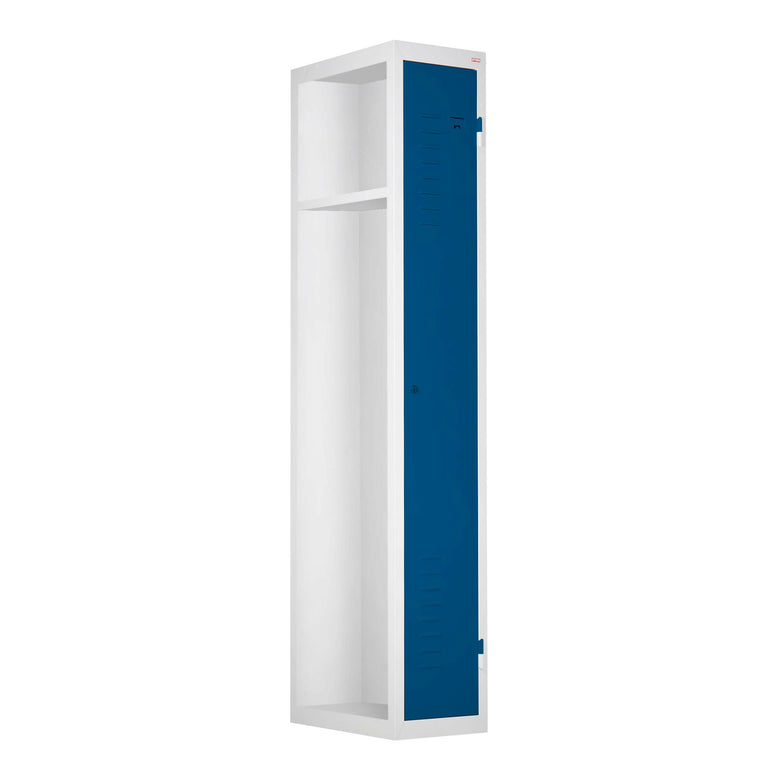 STIER wardrobe locker | add-on unit | 1800x300x500mm | light gray | metal cabinet | expandable | locker | 1 compartment | locker | secure storage of valuables | wardrobe cabinet