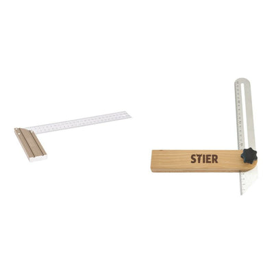 STIER carpenter's square 300 mm precision bevel 250 mm set (2 pieces)