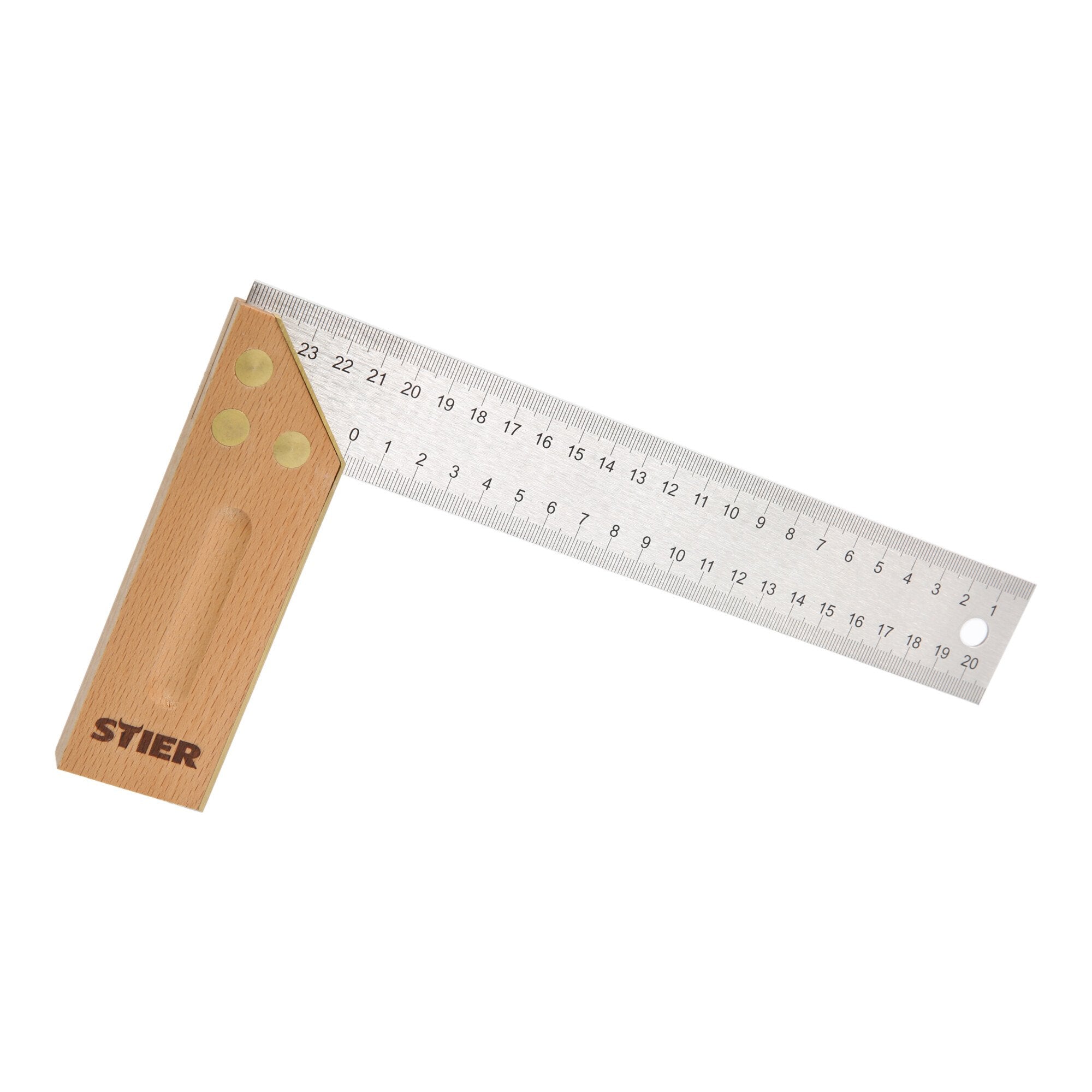 STIER Anschlagwinkel, Schreinerwinkel, 90° / 45°, Messwinkel 250-300 mm