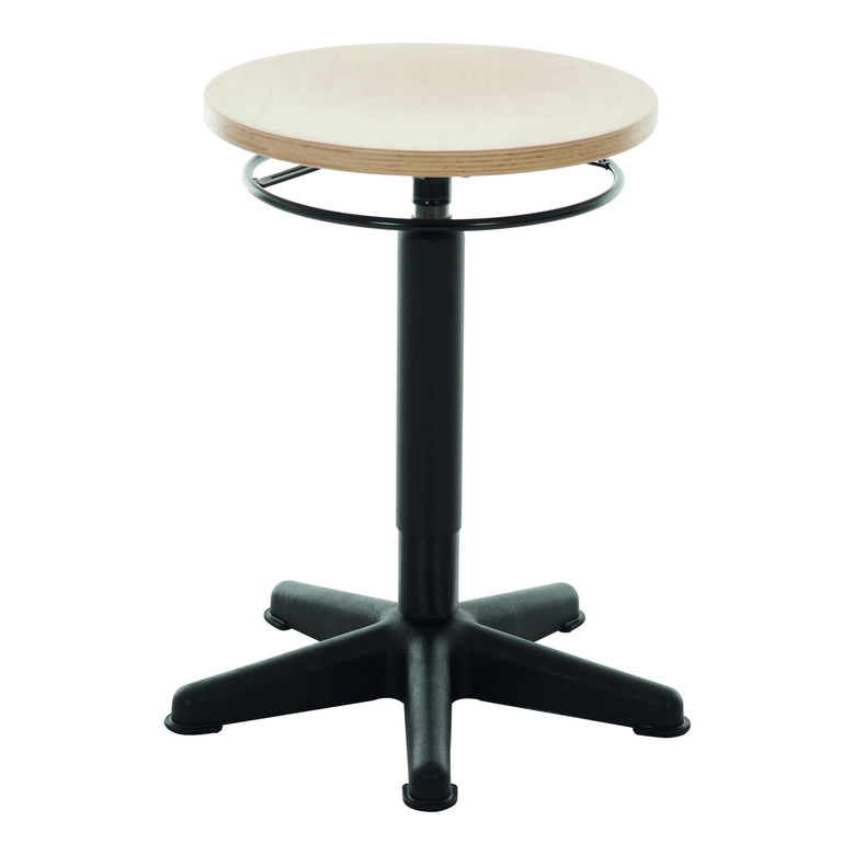 STIER Arbeitshocker mit Gleitern Sitzhöhe 440-630mm Buche natur