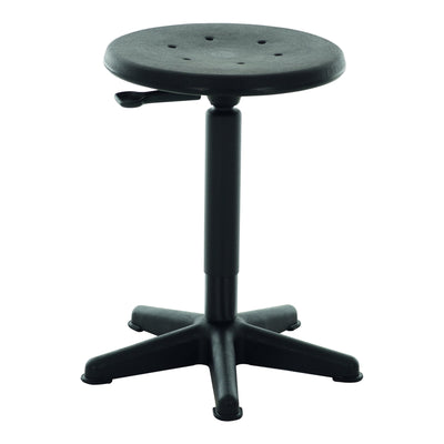 STIER work stool with glides, seat height 440-630mm, PU seat