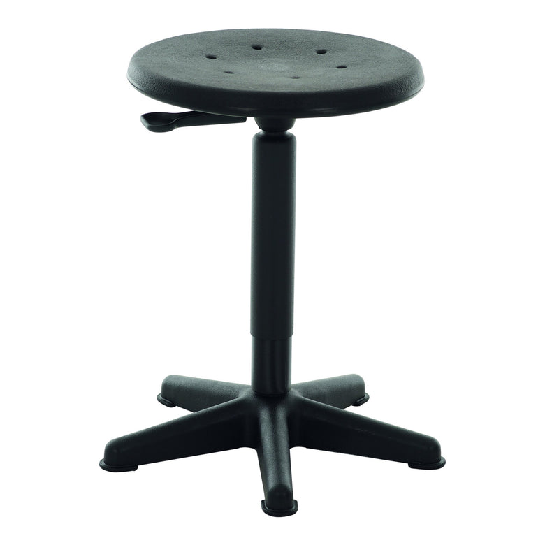 STIER work stool with glides, seat height 440-630mm, PU seat
