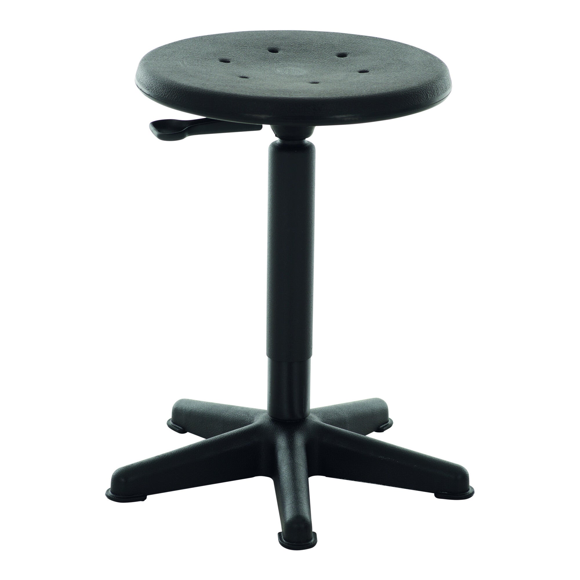STIER Arbeitshocker mit Gleitern Sitzhöhe 440-630mm PU-Sitz