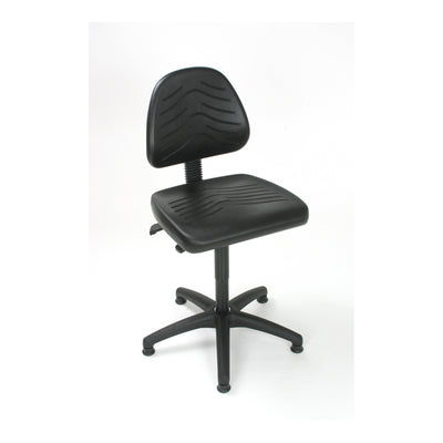STIER work chair with glides without armrests seat height 440-630mm PU Black