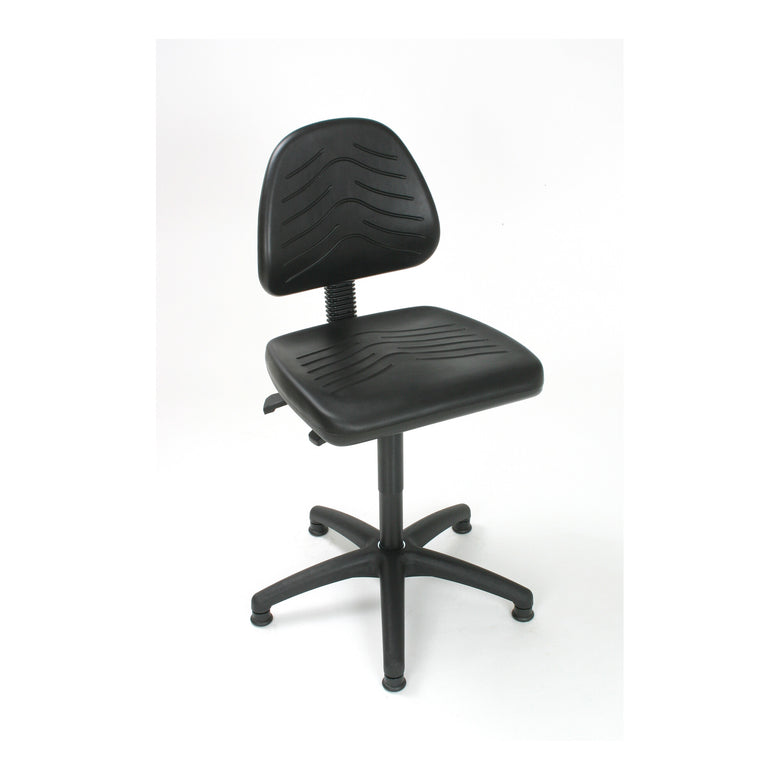 STIER work chair with glides without armrests seat height 440-630mm PU Black
