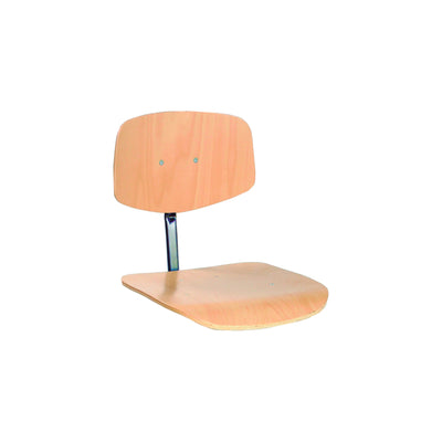 STIER work chair with glides, seat height 420-610 mm, natural beech