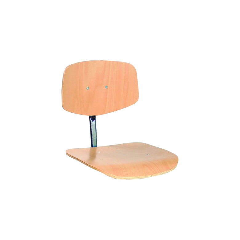 STIER Arbeitsstuhl mit Rollen Sitzhöhe 450-640 mm Buche natur