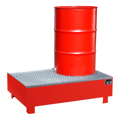 STIER Auffangwanne Premium rot für 2x200l Fässer 1200x800x360mm