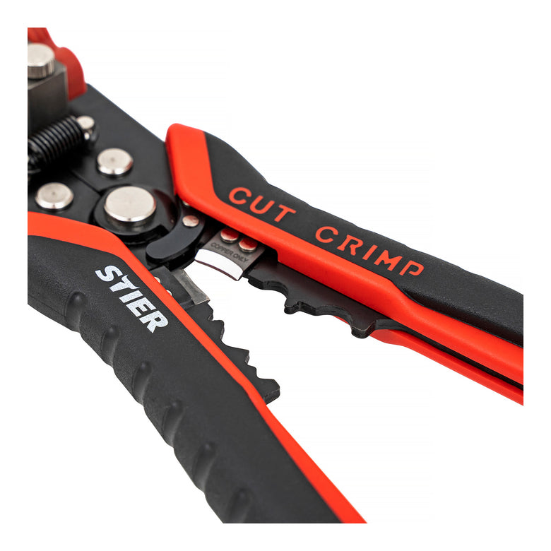 STIER Automatik-Schneid- Crimp- und Abisolierzange mit Stromprüfer