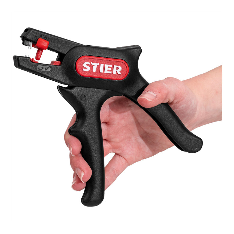 STIER Automatische Abisolierzange 0,2 - 6,0 mm² 165 mm Abtastsystem und