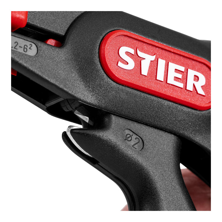 STIER Automatische Abisolierzange 0,2 - 6,0 mm² 165 mm Abtastsystem und