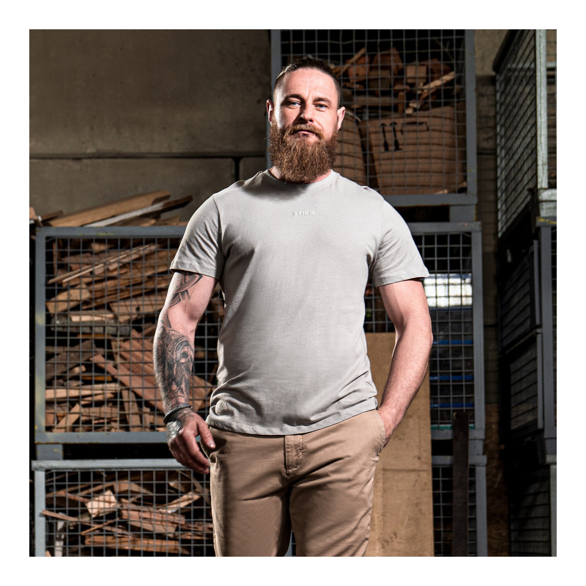 STIER Basic Tee XXL Ice Grey