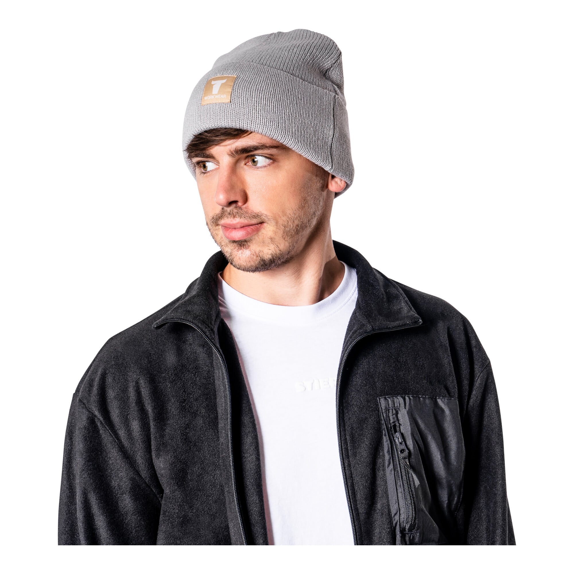 STIER Beanie One Size 7gg Ice Grey