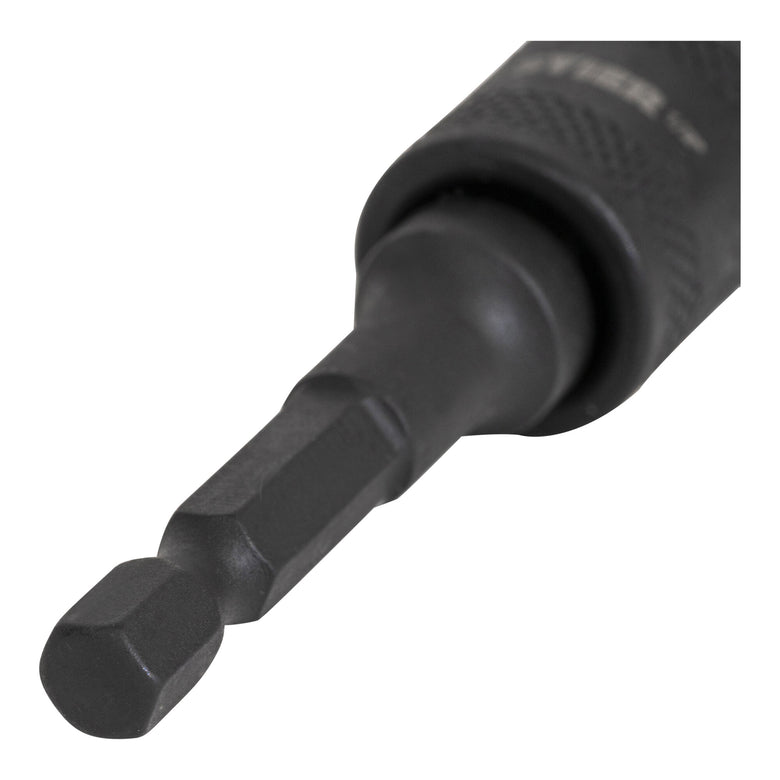 STIER Bit Adapter, 1/4 Zoll Antrieb, Vierkant hohl, Aufnahme von Steckschlüssel-Einsätzen, Stecknüsse, Schnellverschluss-System für Bohrmaschinen und Schrauber geeignet, Stecknuss Adapter