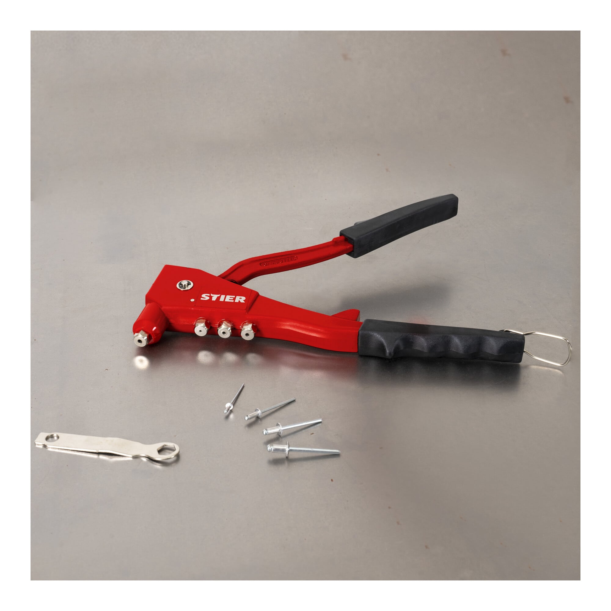 STIER Blindnieten Set 201-teilig mit Handnietzange Blindnieten Blindnietzange