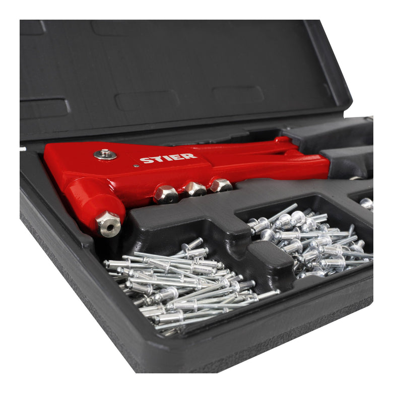 STIER blind rivet set 201-piece with hand rivet pliers blind rivets blind rivet pliers