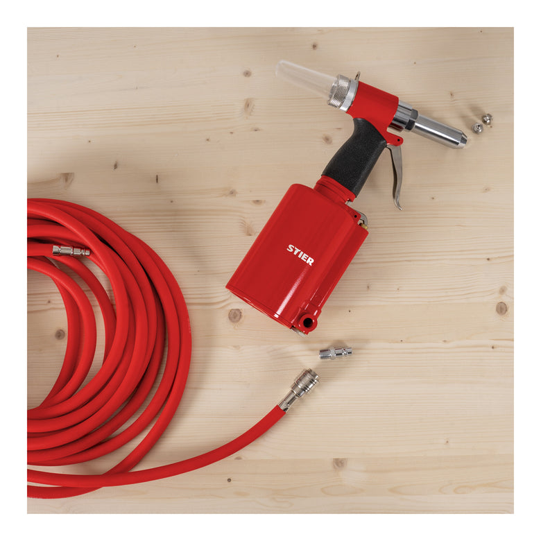 STIER blind rivet gun SBN-2 for rivet sizes from 2.4 - 6.4mm including mouthpieces