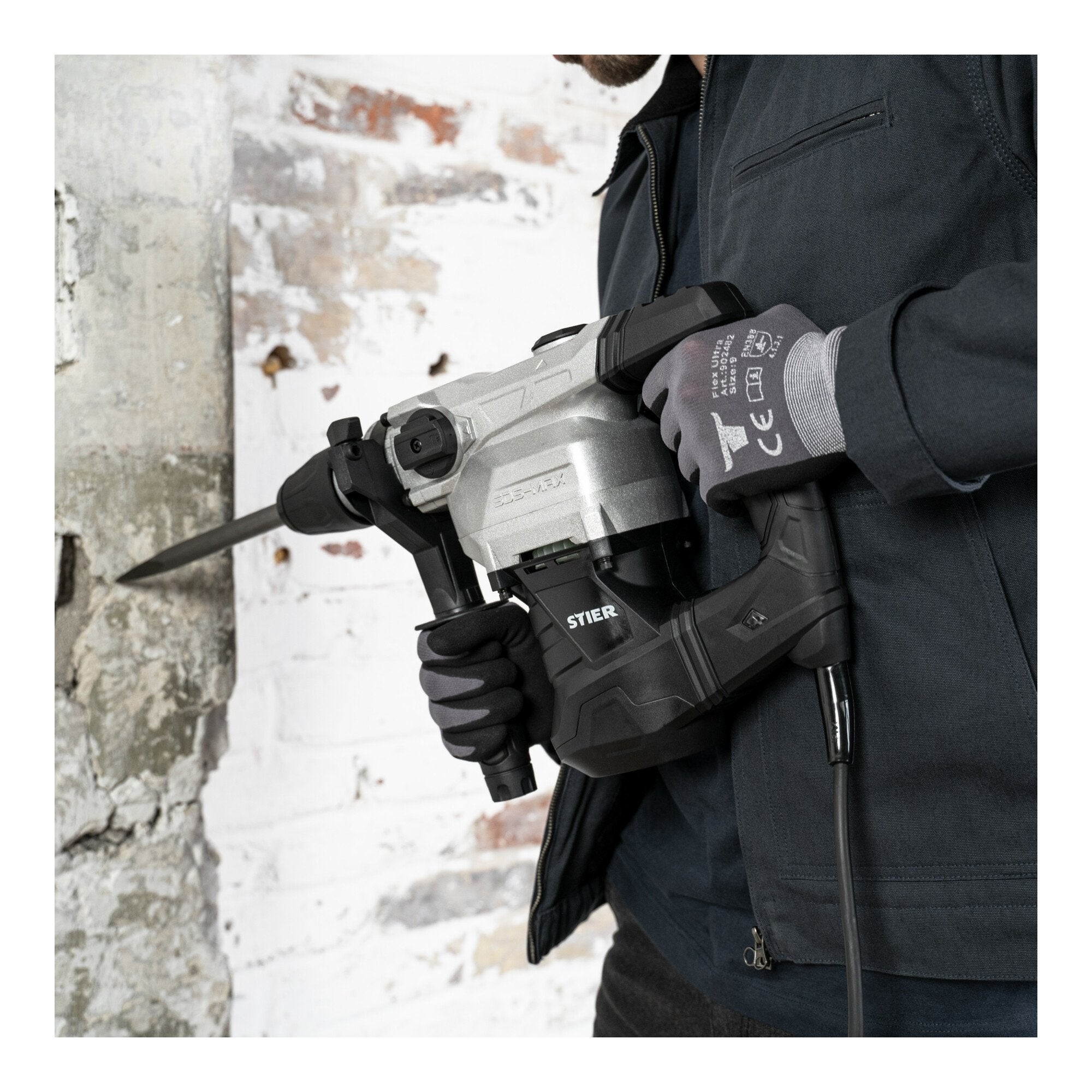 STIER Bohrhammer SHB-L-4100 Hammerbohrer 1500 W 12 J 4100 Schläge/Min SDS-Max