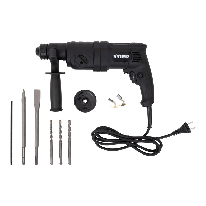STIER Bohrhammer SHB-T-4900 Hammerbohrer 800 W 3,3 J 0-4900 Schläge/Min SDS-Plus