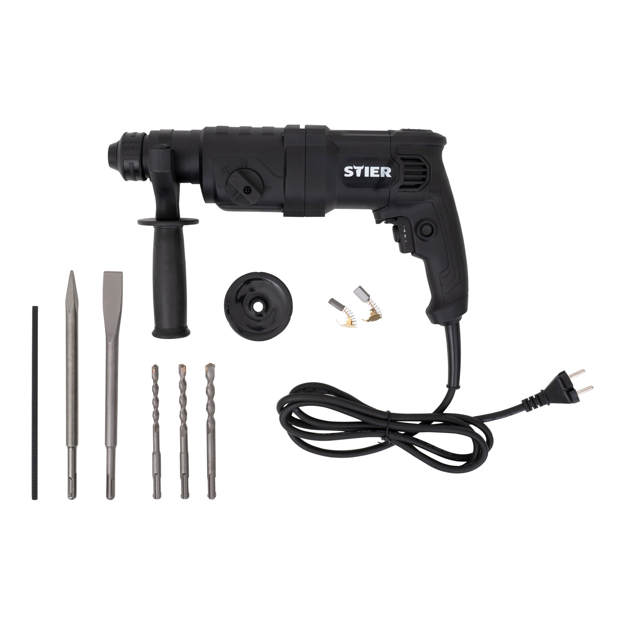 STIER Bohrhammer SHB-T-4900 Hammerbohrer 800 W 3,3 J 0-4900 Schläge/Min SDS-Plus