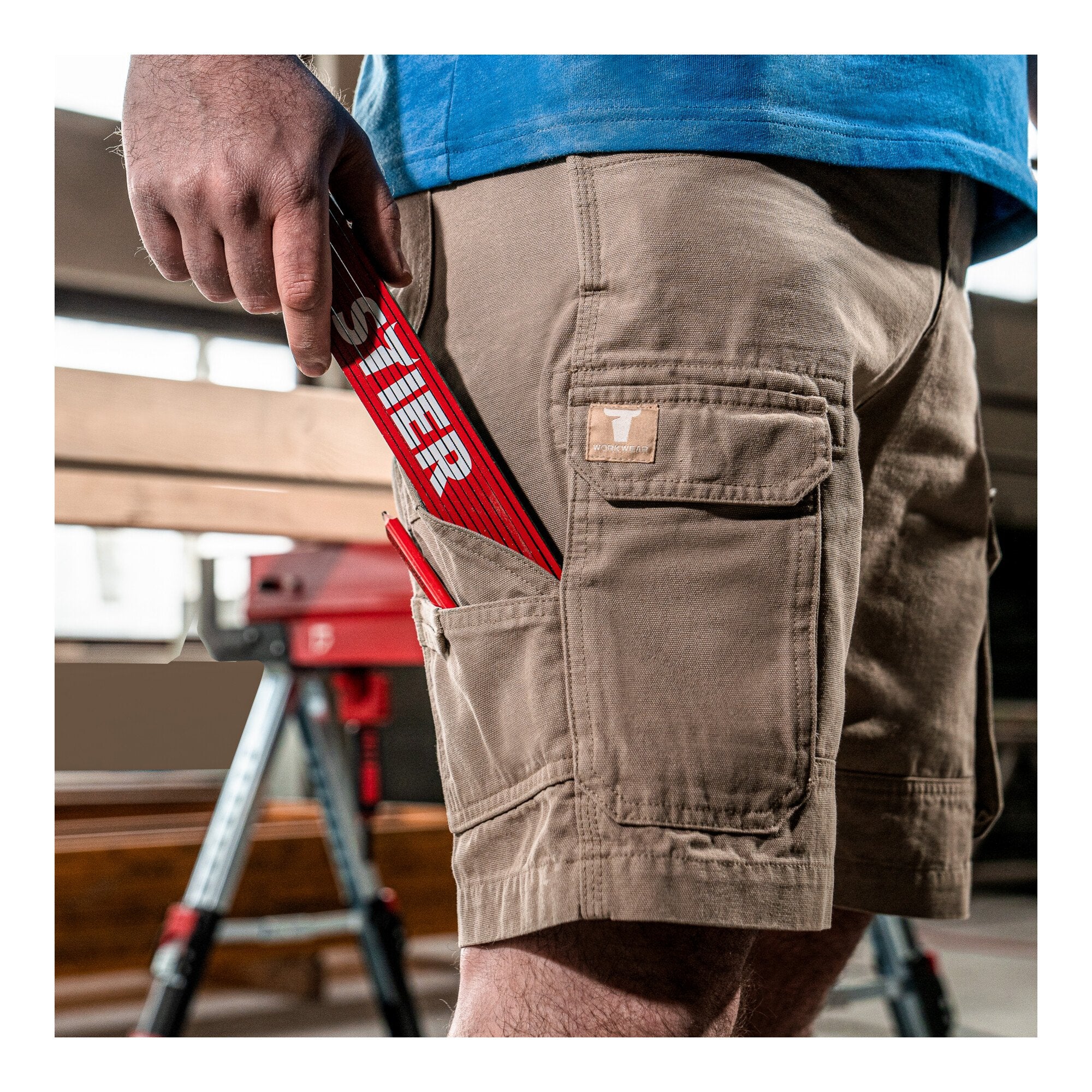 STIER Cargo Steel Shorts bci cotton W38/XXL Khaki