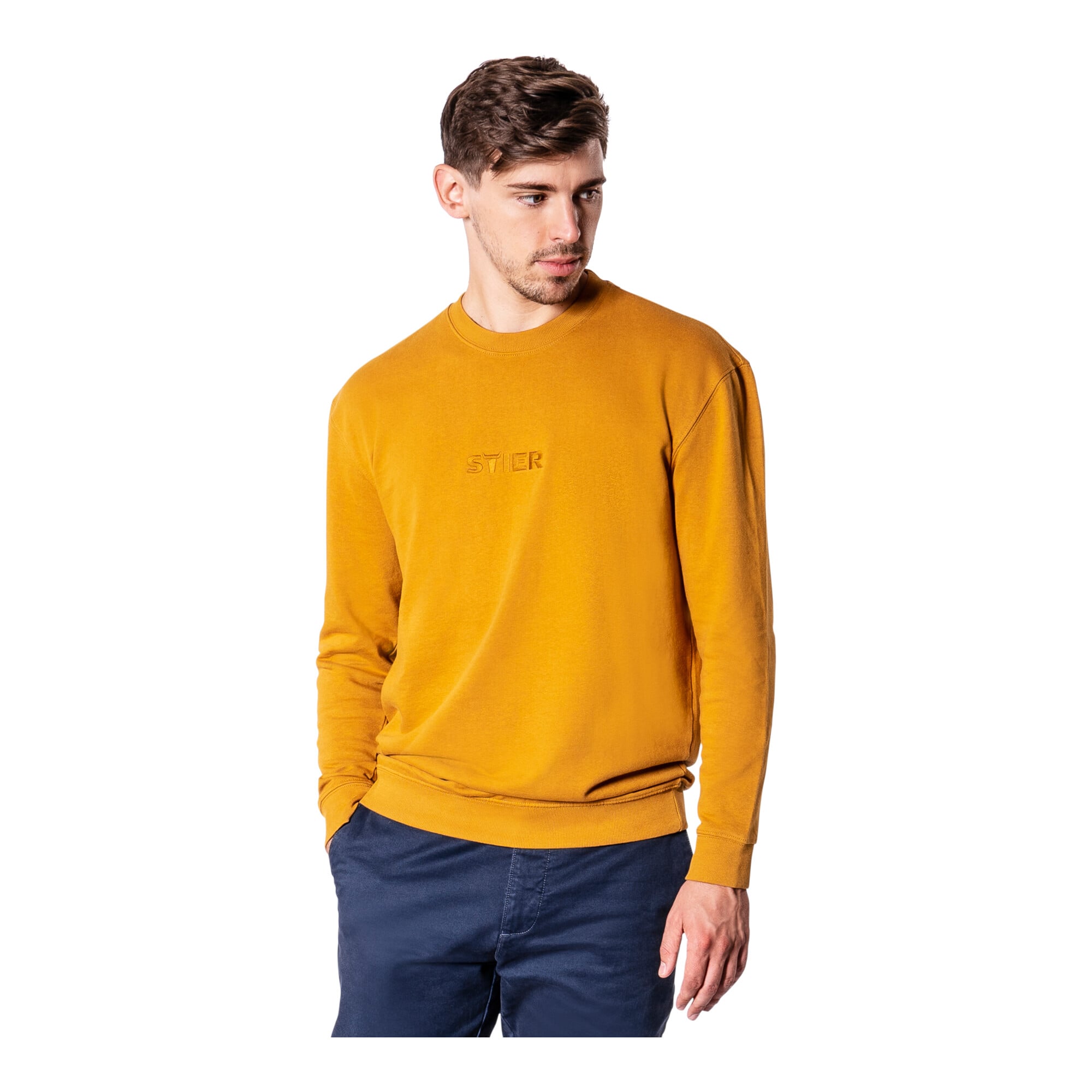 STIER Crew Sweat Style Embro XL Golden Brown
