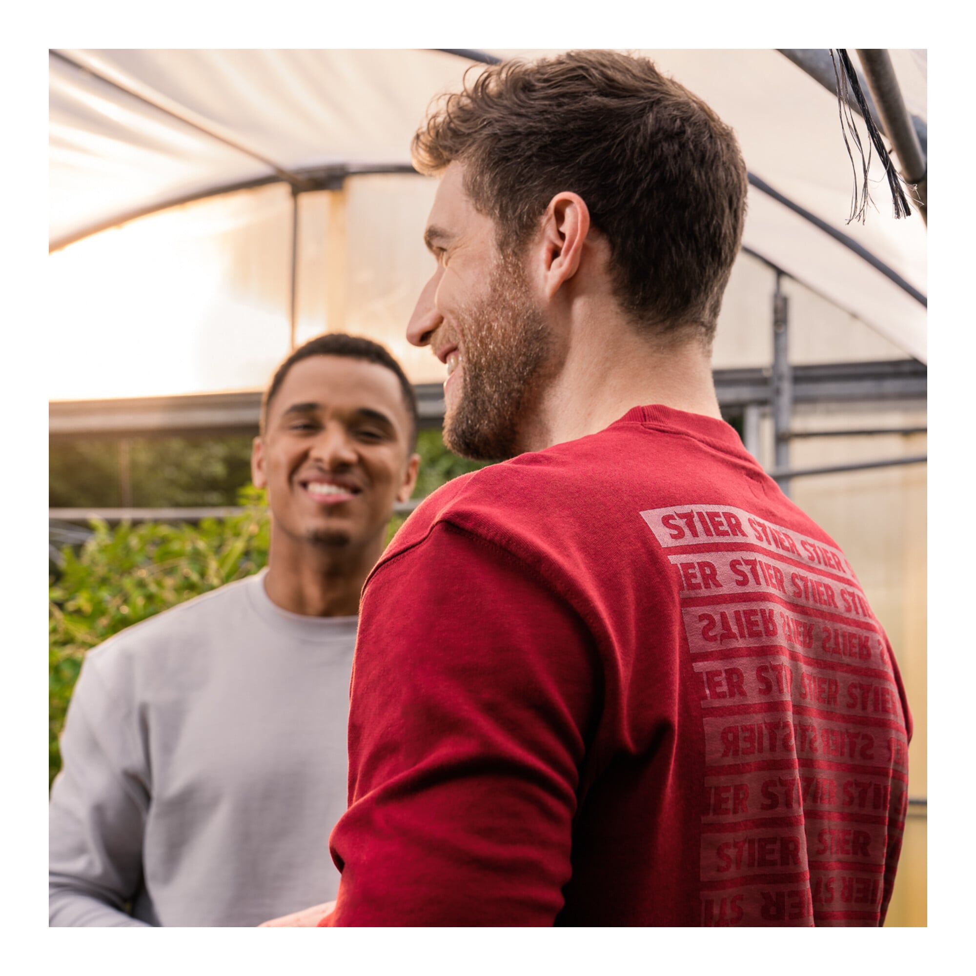 STIER Crew Sweat Style Print M Deep Red