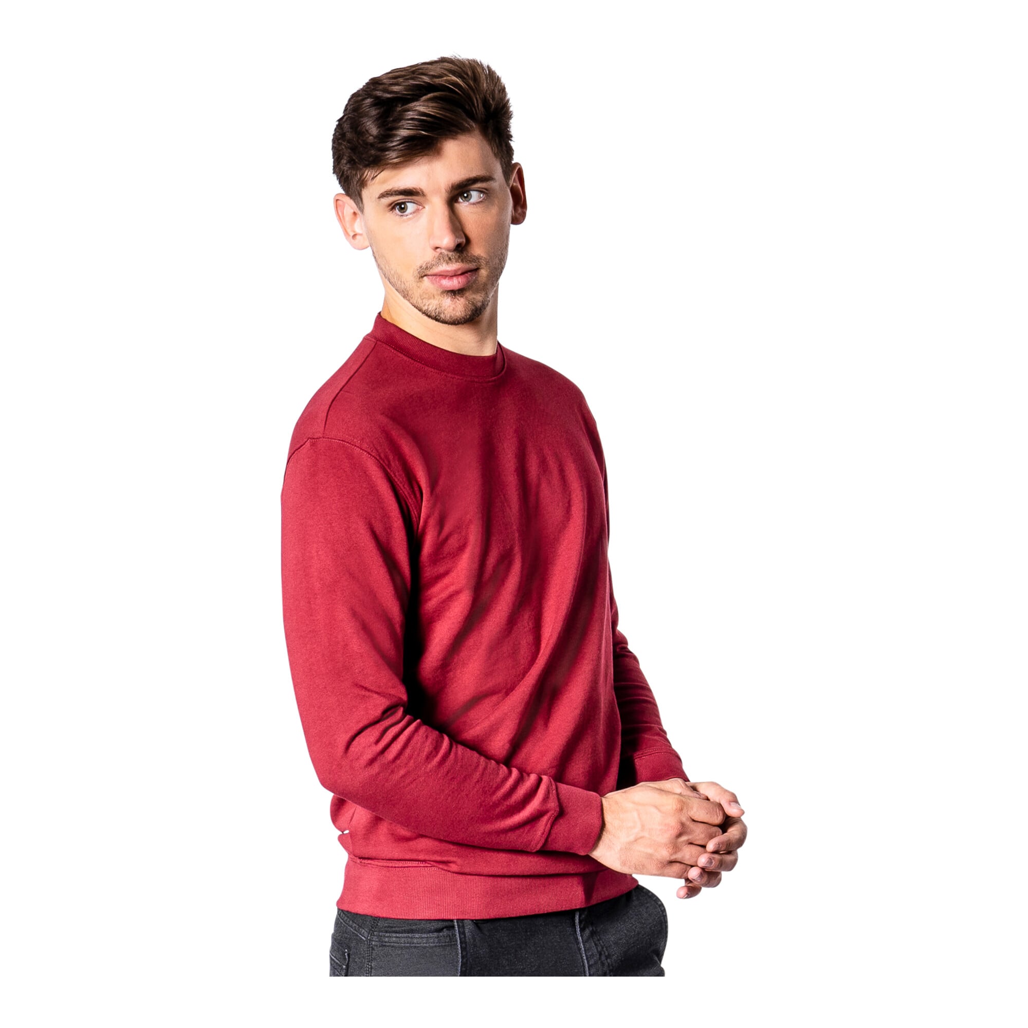 STIER Crew Sweat Style Print M Deep Red